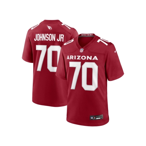 Mens Arizona Cardinals Paris Johnson Jr. Cardinal 2023 NFL Draft First Round Pick Game Jersey