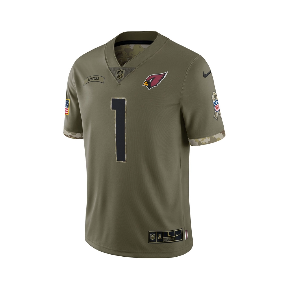 Mens Arizona Cardinals Olive 2022 Salute To Service Limited Jersey-1
