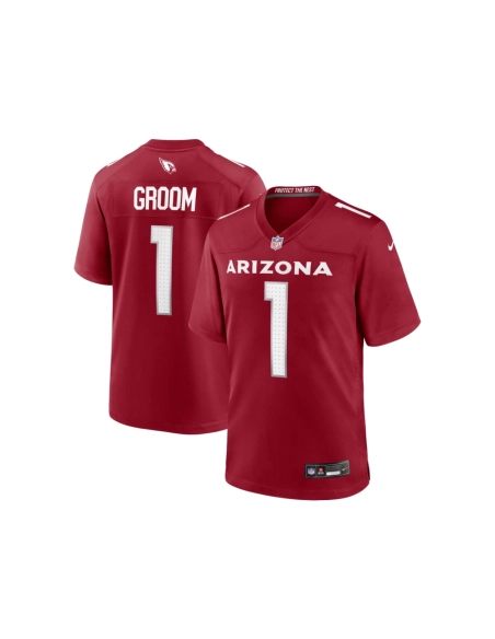 Mens Arizona Cardinals Number 1 Groom Cardinal Game Jersey