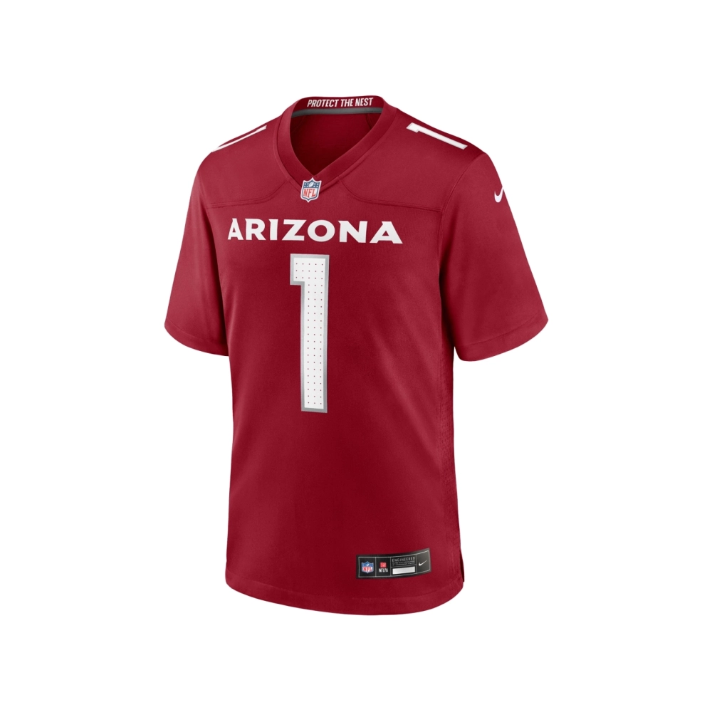 Mens Arizona Cardinals Number 1 Groom Cardinal Game Jersey