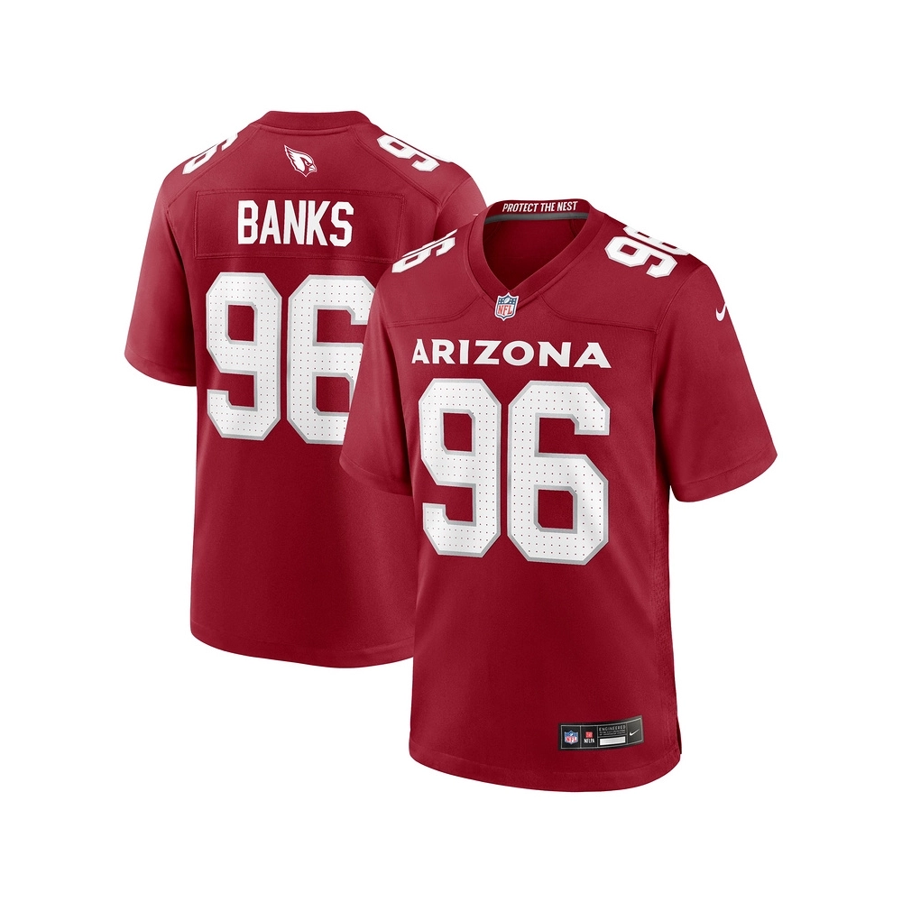 Mens Arizona Cardinals Eric Banks Cardinal Game Jersey