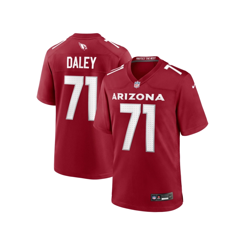 Mens Arizona Cardinals Dennis Daley Cardinal Game Player Jersey