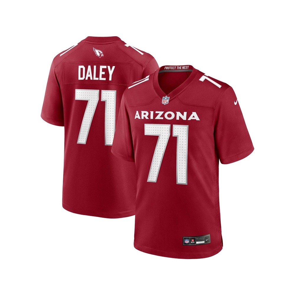 Mens Arizona Cardinals Dennis Daley Cardinal Game Player Jersey