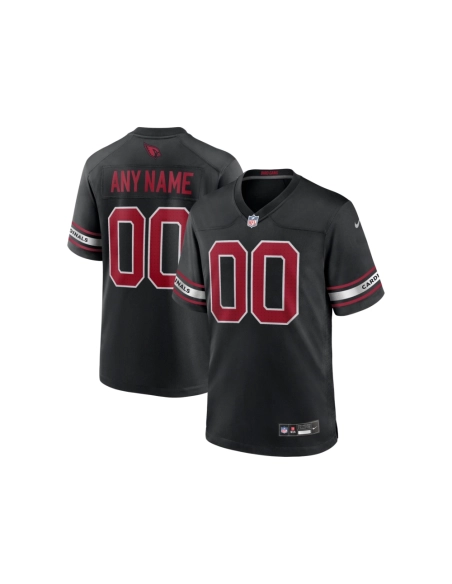 Mens Arizona Cardinals Black Alternate Custom Game Jersey