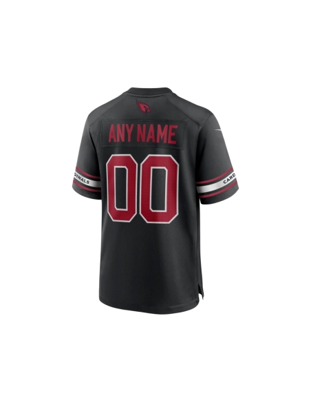 Mens Arizona Cardinals Black Alternate Custom Game Jersey
