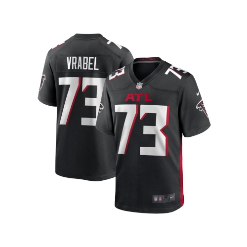 Mens Atlanta Falcons Tyler Vrabel Black Player Game Jersey