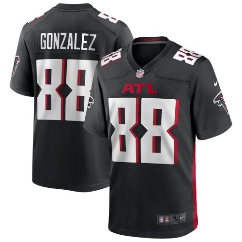 Mens Atlanta Falcons Tony Gonzalez Black Game Retired Player Jersey