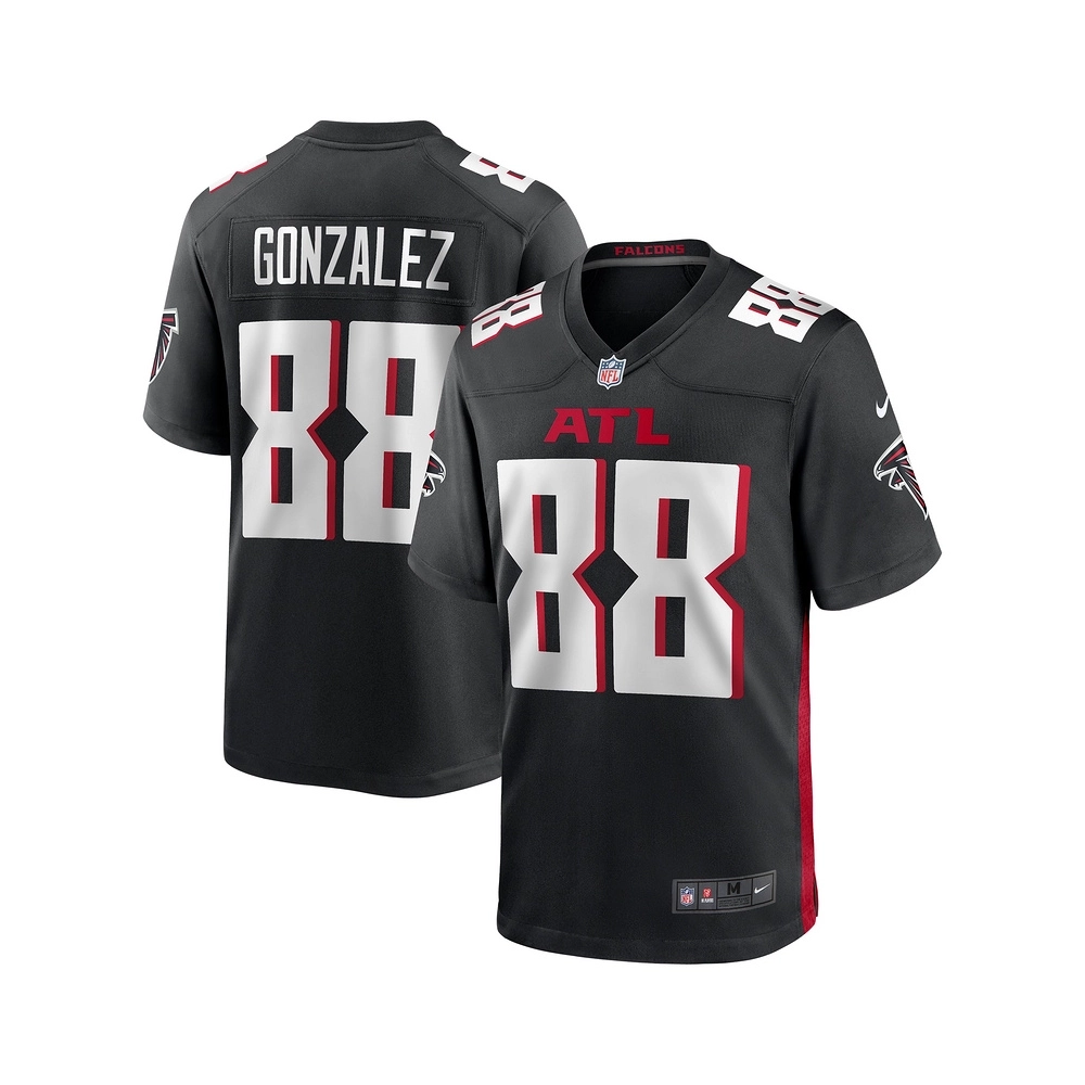 Mens Atlanta Falcons Tony Gonzalez Black Game Retired Player Jersey