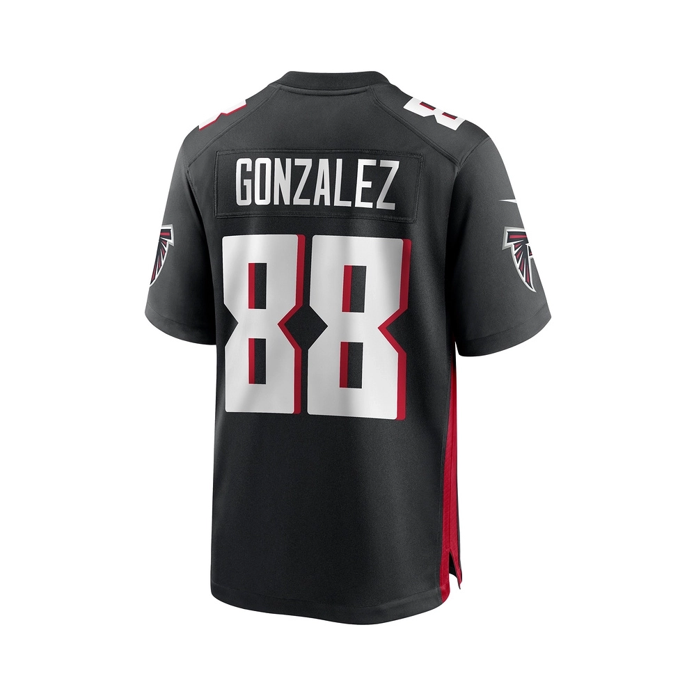 Mens Atlanta Falcons Tony Gonzalez Black Game Retired Player Jersey