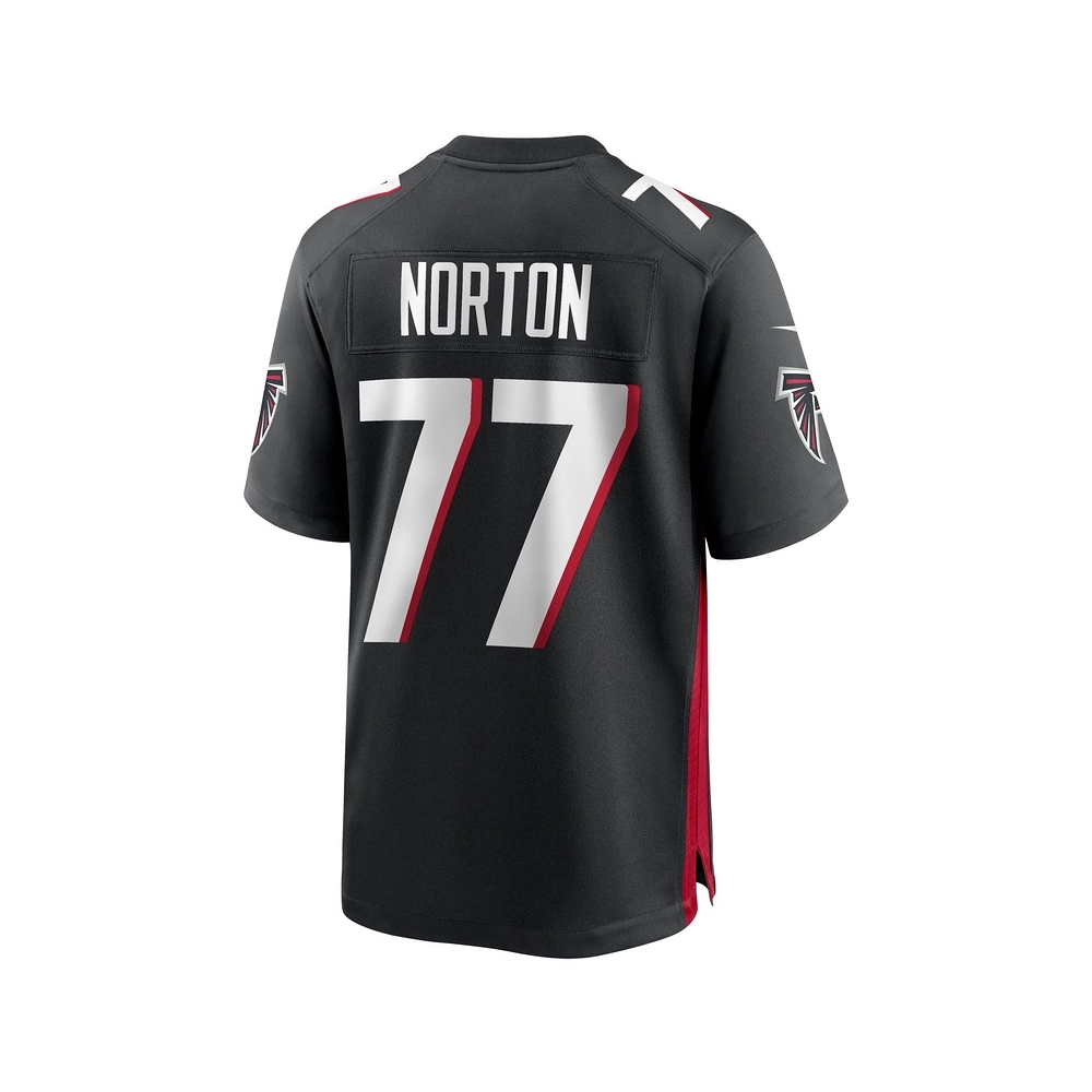 Mens Atlanta Falcons Storm Norton Black Game Jersey