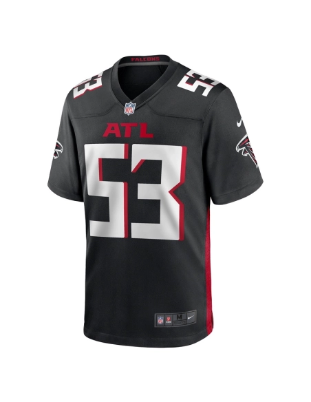 Mens Atlanta Falcons Nate Landman Black Team Game Jersey