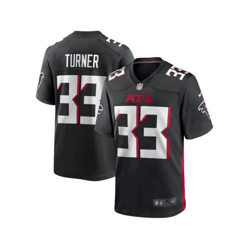 Mens Atlanta Falcons Michael Turner Black Game Retired Player Jersey