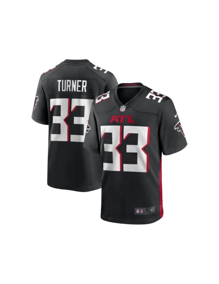 Mens Atlanta Falcons Michael Turner Black Game Retired Player Jersey