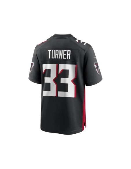 Mens Atlanta Falcons Michael Turner Black Game Retired Player Jersey
