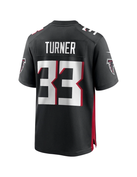 Mens Atlanta Falcons Michael Turner Black Game Retired Player Jersey