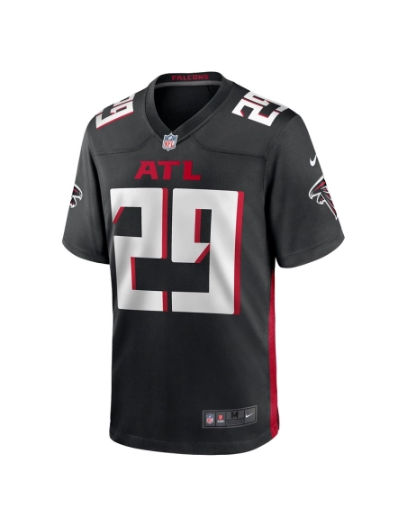 Mens Atlanta Falcons Micah Abernathy Black Team Game Jersey