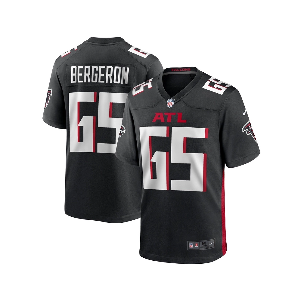 Mens Atlanta Falcons Matthew Bergeron Black Team Game Jersey