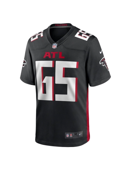 Mens Atlanta Falcons Matthew Bergeron Black Team Game Jersey