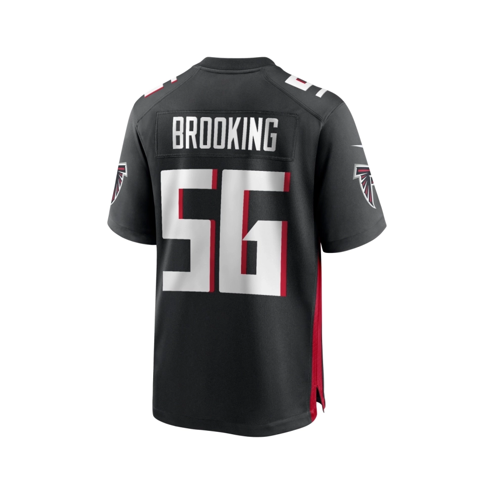 Mens Atlanta Falcons Keith Brooking Black Game Retired Player Jersey