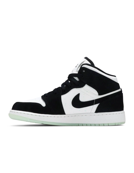 AIR JORDAN 1 MID SE GS GLOW IN THE DARK PANDA BQ6931 103,AIR JORDAN 1 MID,Air Jordan