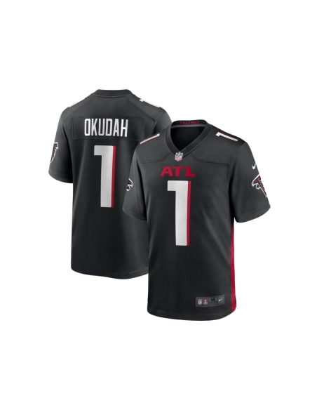 Mens Atlanta Falcons Jeff Okudah Black Game Player Jersey