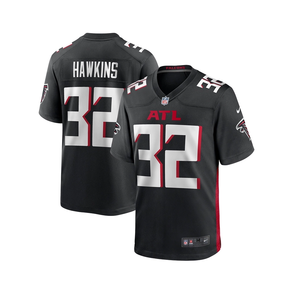 Mens Atlanta Falcons Jaylinn Hawkins Black Player Game Jersey