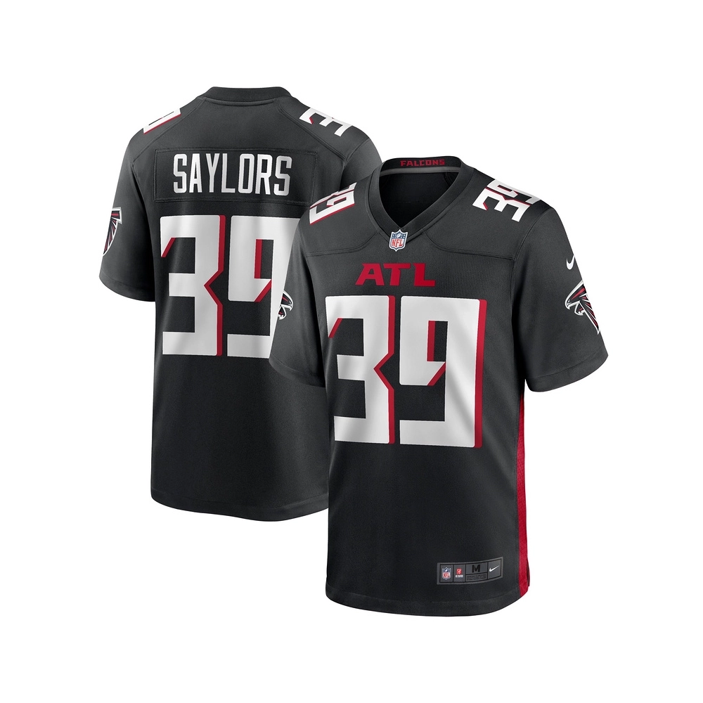 Mens Atlanta Falcons Jacob Saylors Black Game Jersey