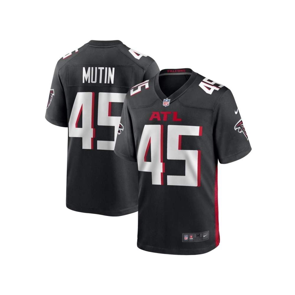 Mens Atlanta Falcons Donavan Mutin Black Game Jersey