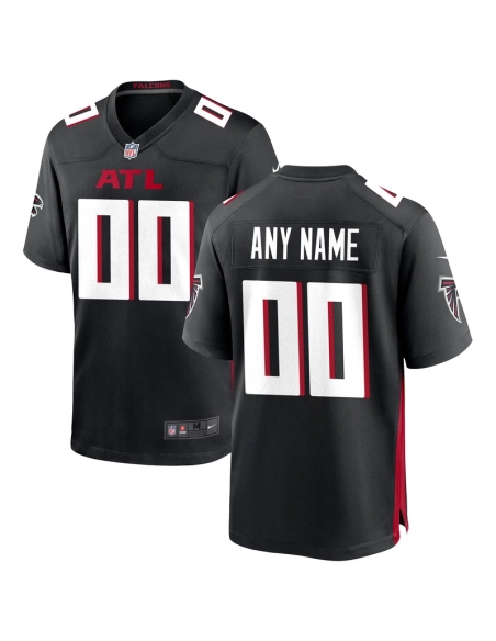 Mens Atlanta Falcons Black Custom Game Jersey