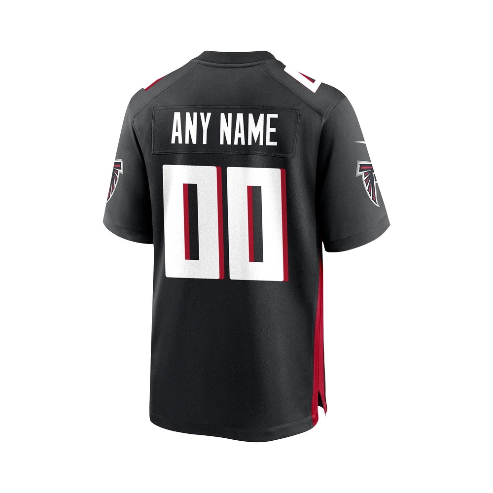 Mens Atlanta Falcons Black Custom Game Jersey