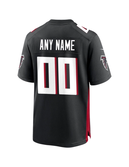 Mens Atlanta Falcons Black Custom Game Jersey