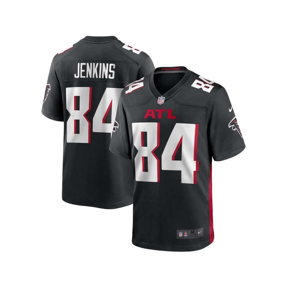 Mens Atlanta Falcons Alfred Jenkins Black Game Retired Player Jersey