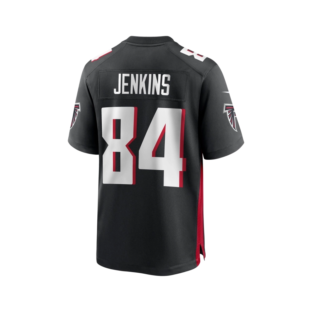 Mens Atlanta Falcons Alfred Jenkins Black Game Retired Player Jersey