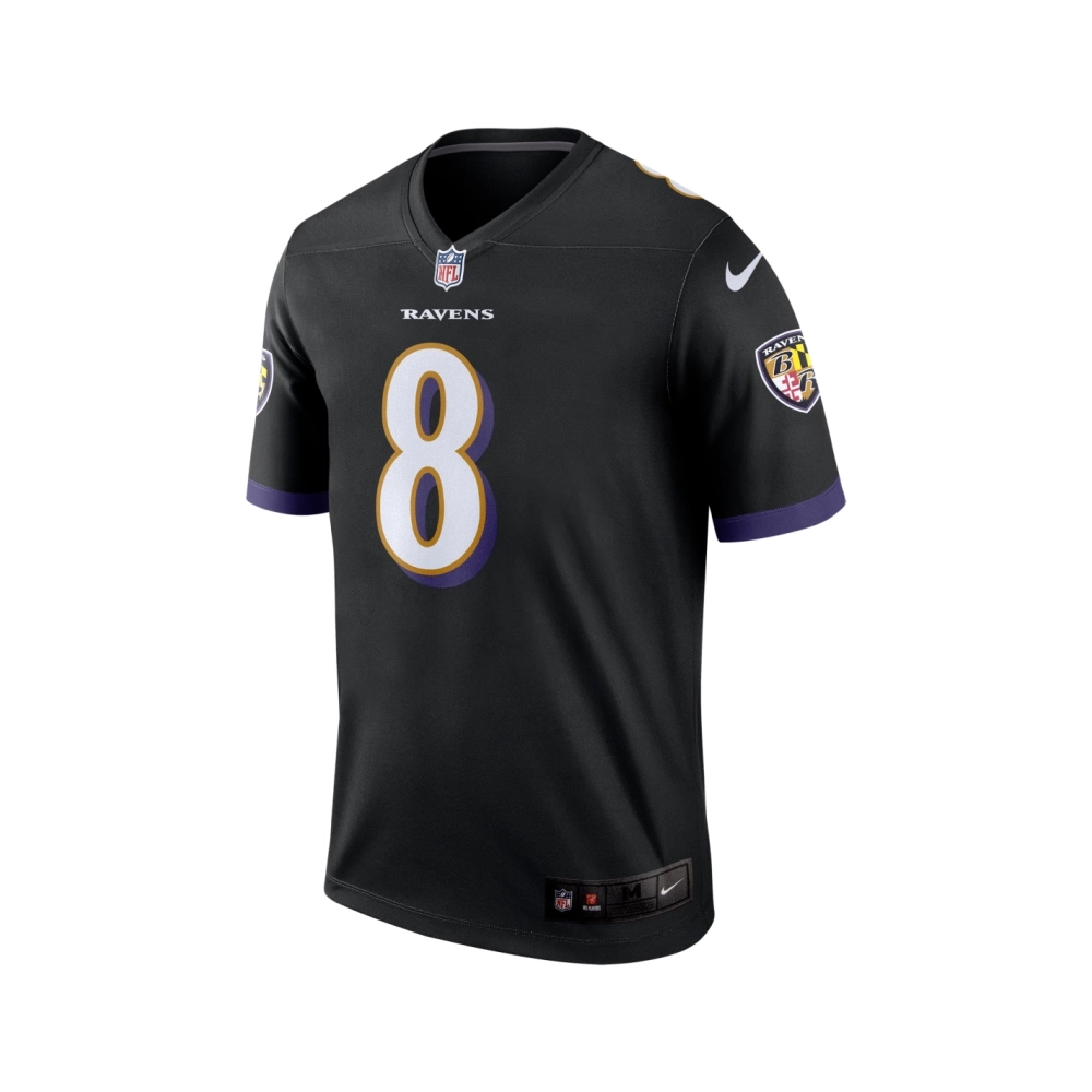 Mens Baltimore Ravens Lamar Jackson Black Legend Jersey