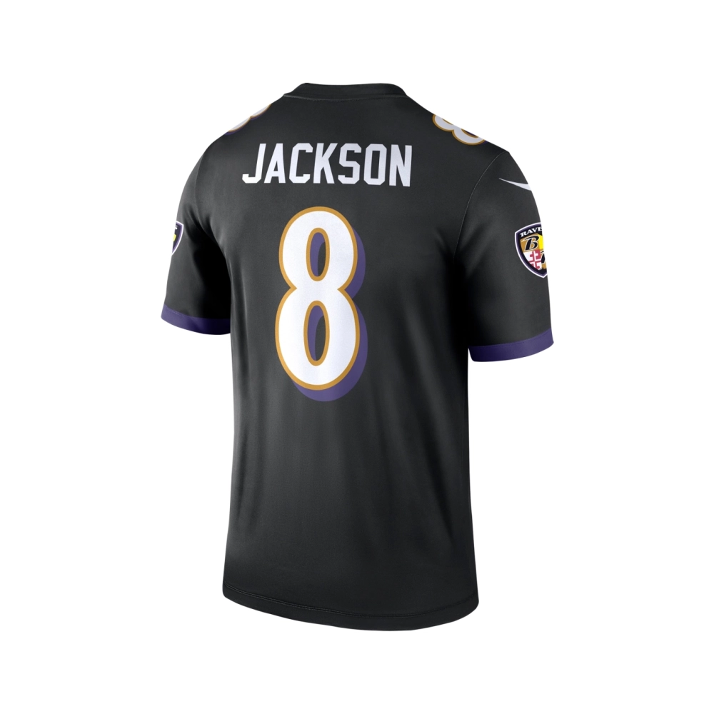 Mens Baltimore Ravens Lamar Jackson Black Legend Jersey