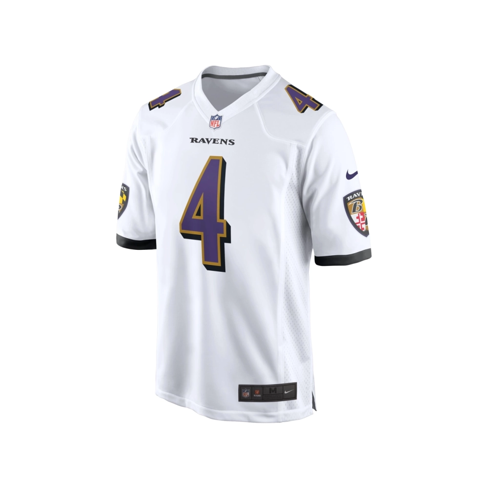 Mens Baltimore Ravens Zay Flowers White Game Jersey