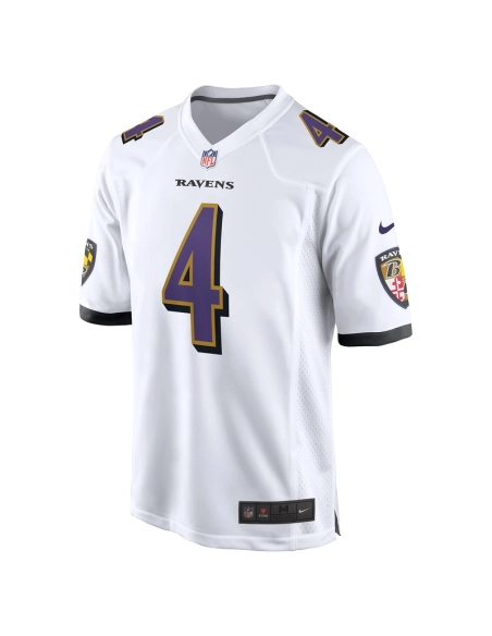 Mens Baltimore Ravens Zay Flowers White Game Jersey