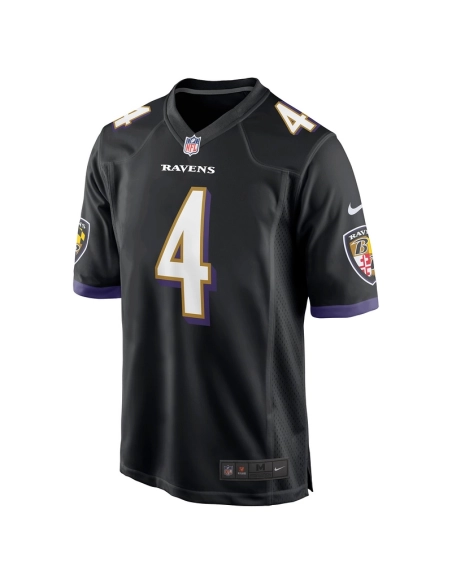 Mens Baltimore Ravens Zay Flowers Black Team Game Jersey