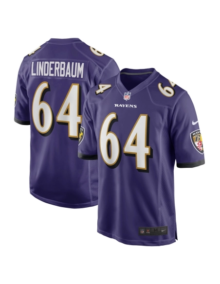 Mens Baltimore Ravens Tyler Linderbaum Purple Player Game Jersey