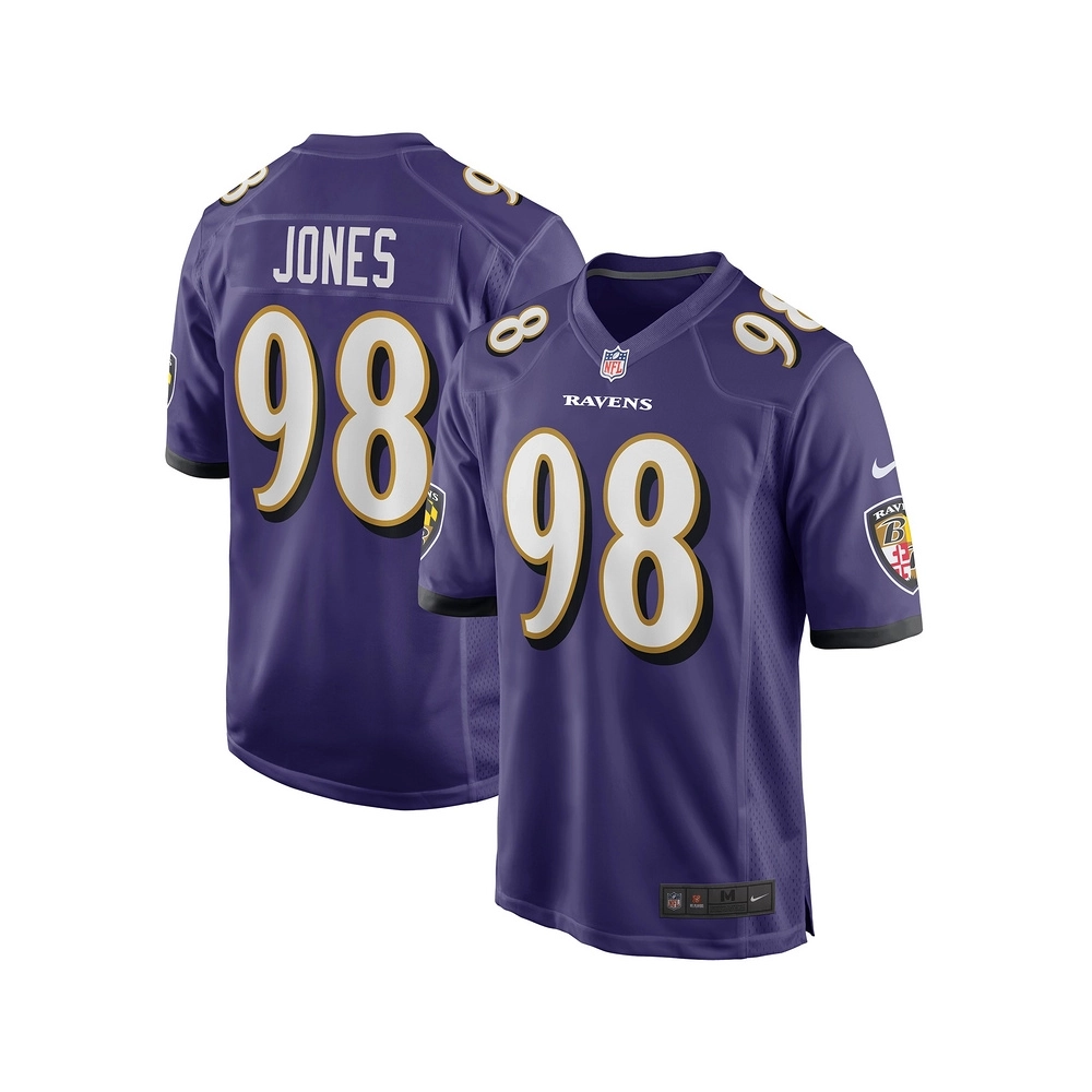 Mens Baltimore Ravens Travis Jones Purple Player Game Jersey