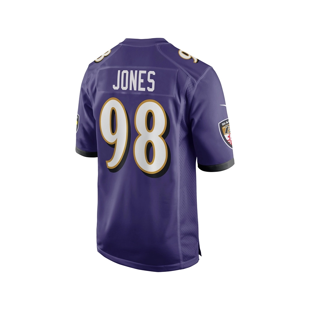 Mens Baltimore Ravens Travis Jones Purple Player Game Jersey
