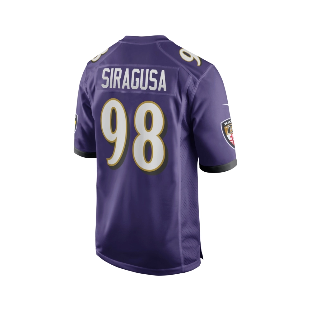 Mens Baltimore Ravens Tony Siragusa Purple Game Retired Player Jersey