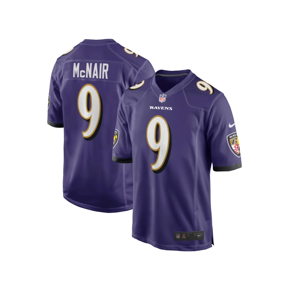 Mens Baltimore Ravens Steve McNair Purple Game Retired Player Jersey