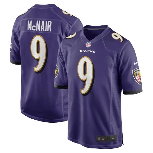 Mens Baltimore Ravens Steve McNair Purple Game Retired Player Jersey