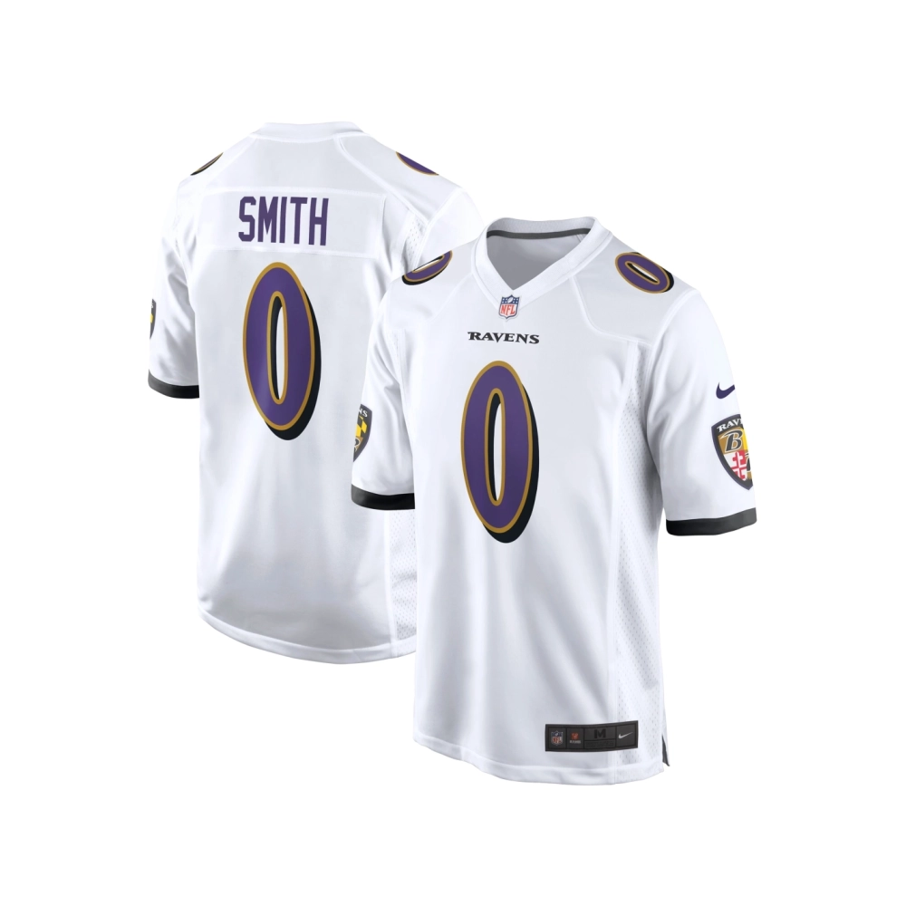 Mens Baltimore Ravens Roquan Smith White Game Jersey