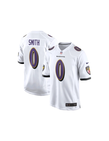 Mens Baltimore Ravens Roquan Smith White Game Jersey