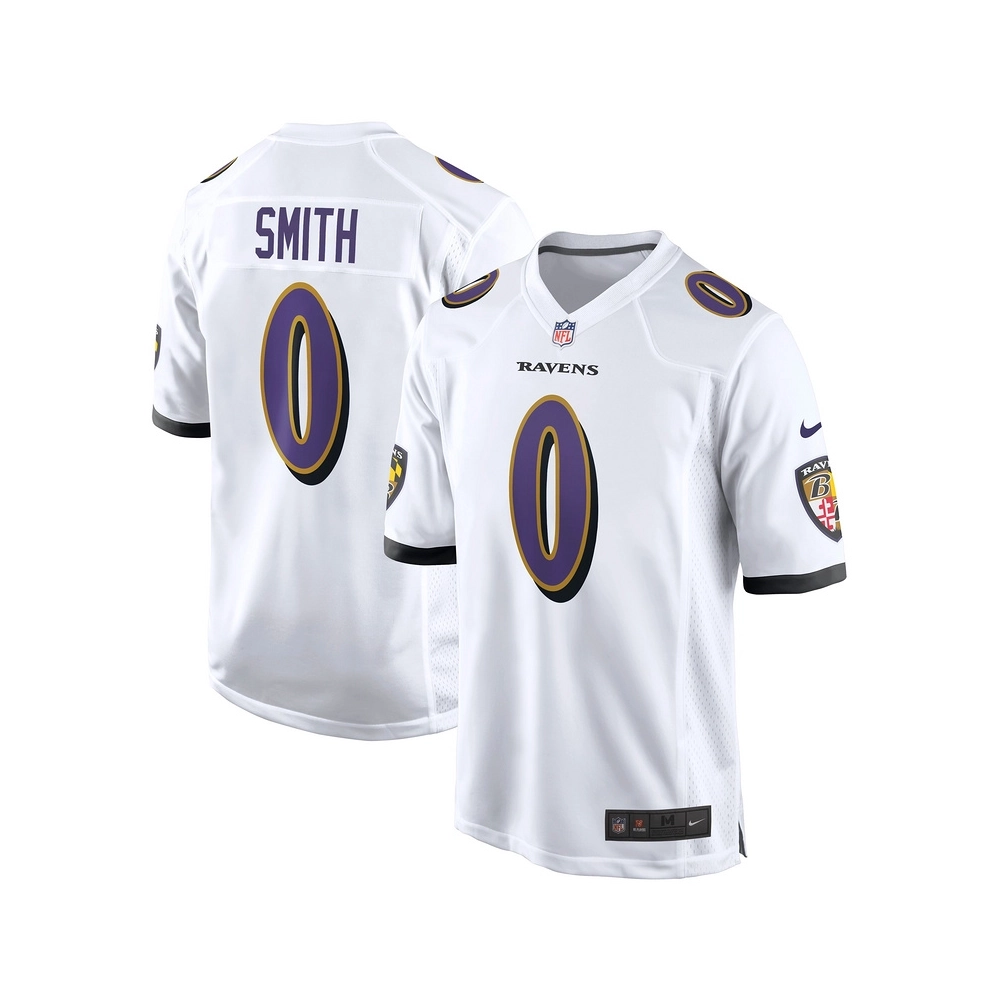 Mens Baltimore Ravens Roquan Smith White Game Jersey
