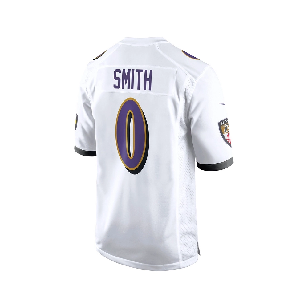 Mens Baltimore Ravens Roquan Smith White Game Jersey
