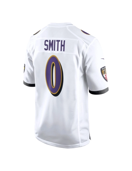 Mens Baltimore Ravens Roquan Smith White Game Jersey