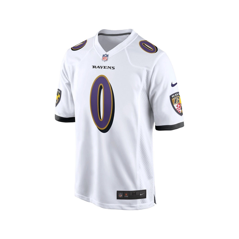 Mens Baltimore Ravens Roquan Smith White Game Jersey